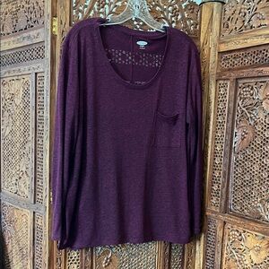 Old Navy Women's Deep Purple Long Sleeve Tee
